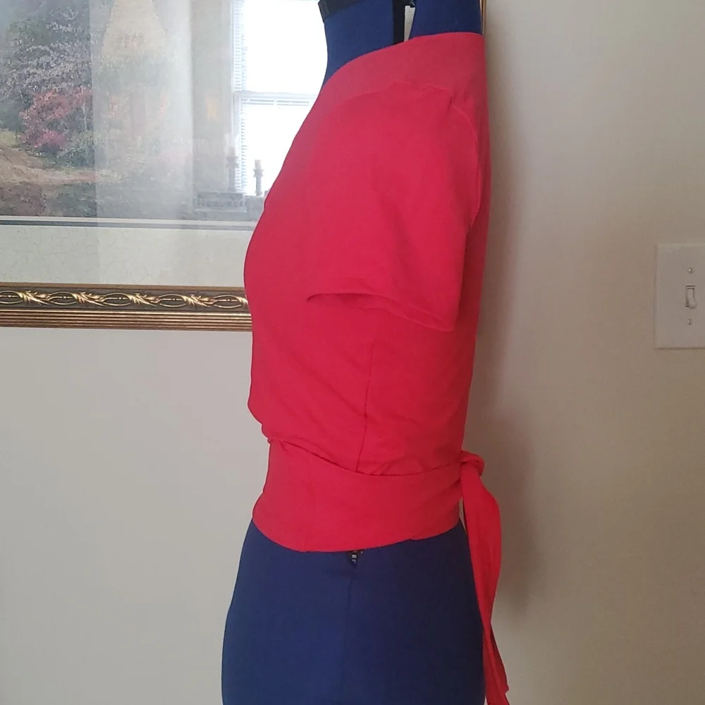 Gorgeous red wrap top from Victoria's secret pink collection - Picture 4 of 9